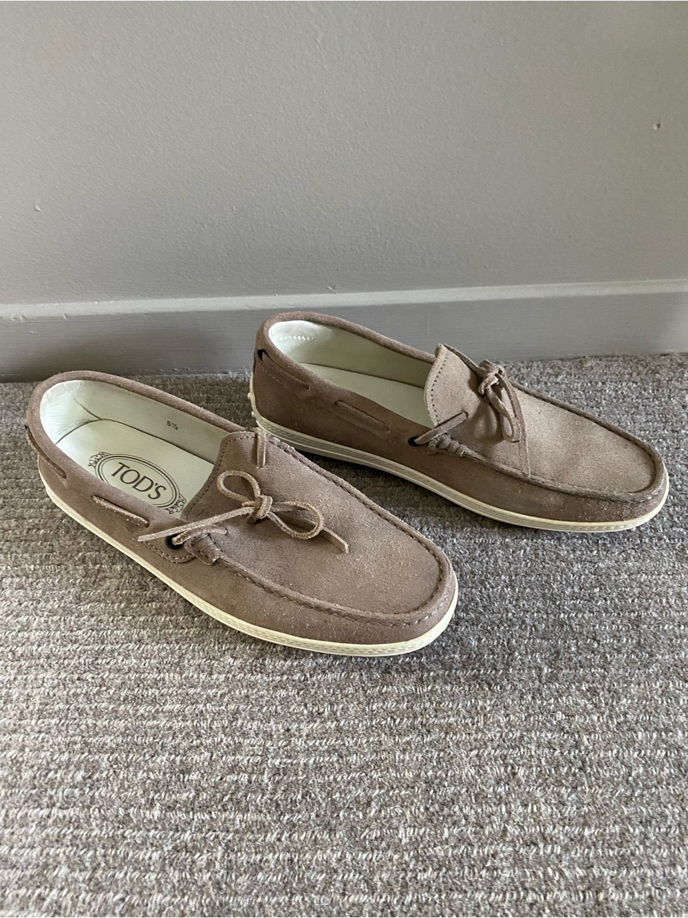 TOD'S Men's Tan Suede Loafers